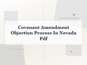 Covenant Amendment Objection Process in Nevada