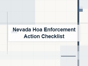 Nevada Hoa Enforcement Action Checklist