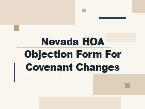 Nevada Hoa Objection Form for Covenant Changes