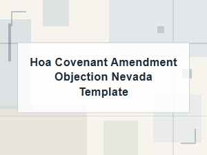 Hoa Covenant Amendment Objection Template Nevada