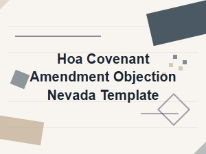 Hoa Covenant Amendment Objection Template Nevada