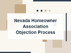 Nevada Homeowner Association Objection Process