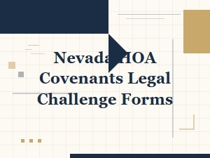 Nevada Hoa Covenant Legal Challenge Forms