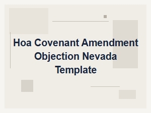 Nevada Amendment Process Objection Template