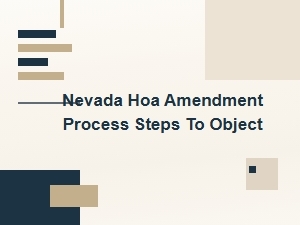 Nevada Hoa Amendment Process Steps to Object
