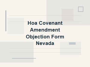Hoa Covenant Amendment Objection Form Nevada