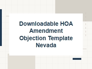 Downloadable Hoa Amendment Objection Template Nevada