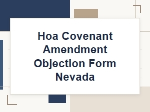 Hoa Covenant Amendment Objection Form Nevada